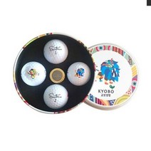 세인트나인 X 4구 TIN-111 골프공, 화이트 / 금장, 금장