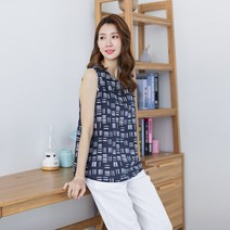 씨엘스토리 여성 인견 해피 나시 블라우스