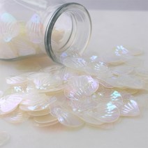 (20g) 조개 스팽글 슬라임 핸드폰꾸미기 데코덴재료, 대(18mmX20mm)-투명조개 20g