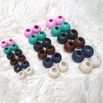 퀼트여왕 원형 우드 볼 다각 볼 우드 링, 원형우드볼(우드색) 15mm
