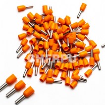 총알 단자 와이어 배선 커넥터 압착 절연 와이어 연결 100pcs 절연 커넥터 터미널 압착 종단기 냉간 단자 V, 02 Orange, E0508, 01 E0508