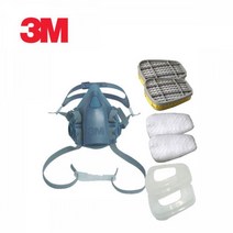 3M 방독마스크 세트 7502+6006K+5N1+501, 1개입