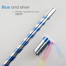70cm 플라스틱 나타나는 지팡이 강철 탄성 막대 마술 지팡이 텔레스코픽 마술 소품 할로윈 장난감 무대 1 피스, 파란, 파란