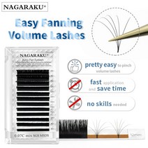 셀프속눈썹 NAGARAKU 패닝 속눈썹 확장 Autofan 패스트 블룸 셀프 개화 사전 보세 볼륨 메이크업 Easyfan 거짓, [02] D, [01] 0.03 미리메터, [06] 13mm