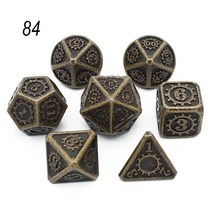 보드게임 주사위 금속 다면체 세트 7 pcs d4 d6 d8 d10 d d12 d20 soft drawstring 파우치 dnd rpg dados rpg d dice 175, 84