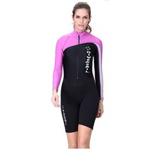 다이빙 웻슈트 드라이슈트 바다수영 서핑 Dive & Sail-네오프렌 소재 다이빙 수트 커플 스킨 슈트 바, 07 Women pink long 606B_04 L