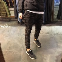 어썸블랑 남성용 방한바지 기모 겨울 조커팬츠 카모조거팬츠
