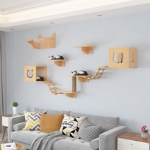 고양이 원목 캣 타워 워커 집 추천 DIY, 둥지 2개  세트 4개  사다리 2개  기둥 1개 +