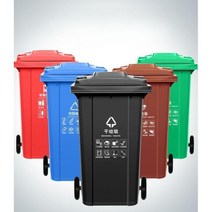 대형 음식물쓰레기통 업소용 잔반통 음식쓰레기통 식당, 짙은녹색