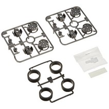 TAMIYA Tamiya UP 부품 시리즈 No.443 저 하이 타이어 및 1- 웨이 휠 세트 15443, 1개, 상품명참조