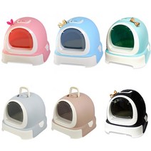 마칼 버블캣 후드형 화장실 / 블루 조립식 배변하우스, 본상품선택