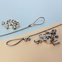 단 슬리브 압착 단자 터미널 스텐 와이어 전선 연결 고정 콘넥터 1.8mm 2.4mm 3.2mm 4mm 5mm, 2.와이어 슬리브(압착형), 3.2mm(100EA)