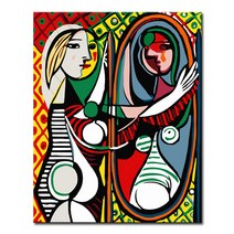 DIY캔버스페인팅 명화그리기 -인물 40x50, F04_피카소의 거울 앞 소녀