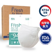 더숨 에버 프레쉬 에어 마스크 대형 KF94 새부리형 마스크 화이트 50매 100매, 55매