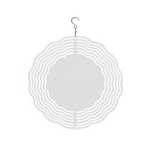 알루미늄 3D 승화 바람 종소리 양면 원형 승화 정원 바람 종소리 열 프레스 용 공백, 하얀색, 알류미늄