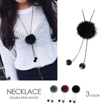 kirakirashop 소프트 퍼 목걸이 ANB1399