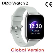 Realme dizo watch 2 smart watch 1.69 밝은 풀 터치 스크린 프리미엄 메탈 프레임 5atm 방수 15 스포츠 모드 글로벌 버전, 은회색