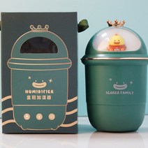 350ml 공기 가습기 초음파 안개 제조 업체 USB 자동차 정수기 사랑스러운 크라운 Atomizer LED 밤 램프 홈 오피스 침묵 Umidificador, [01] USB Cable, [02] green