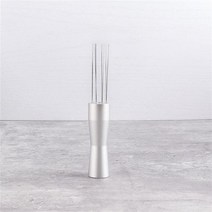 커피 교반기 침칠봉 디스트리뷰터 니들 드립 레벨링 에스프레소 1pc 분말 탬퍼 분배기 wdt 도구 스테인레스 스틸 분배 바리스타 레벨러 도구, 8핀 실버