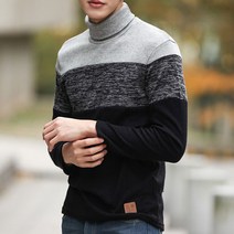 블루포스 남성용 BG터틀 페이즈 폴라티 목티 목폴라티셔츠 3단 배색 절개티
