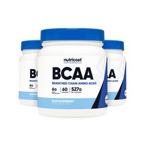 뉴트리코스트 BCAA 헬스보충제 블루라즈베리, 524g, 3개