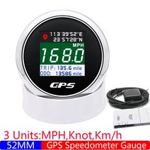 gps측량기새로운 52MM GPS 속도계 안테나 TFT 화면 주행 거리계 여행 디스플레이 999 Mph 매듭 Km/h 조정, 01 BS