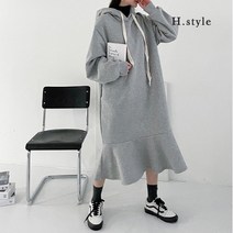 H스타일 H스타일(TS)기모후드후레아원피스/겨울/기모/쉬폰/OPS/원피스/홈웨어/캐주얼/라운지