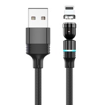 AUFU-아이폰 호환 12 샤오미용 마그네틱 케이블 3A 고속 충전 마이크로 USB c형 자석 충전기 휴대폰 데이터 코드 2m 1m, [09] Black for iPhone, [03] 0.5m