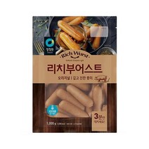 청정원 캠핑음식 리치부어스트 비엔나 소세지 아이들간식 야채볶음 어린이반찬 1kg 간단한요리 간편식, 3개