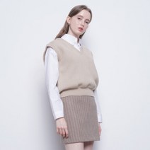 에이본 우먼 모던 니트 베스트 베이지