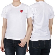 [꼼데가르송] 21FW 더블 와펜 반팔티(P1T287) (AZT287 WHITE)