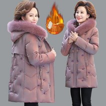 할머니패딩 50대 엄마패딩 중년여성 후드 두꺼운 따뜻한 재킷 2022 패션 새로운 어머니 겨울 코트 면화 파카 f43