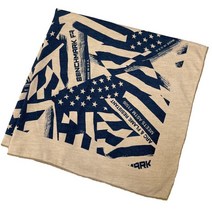 BENCHMARK FR 내화성 스트레치 반다나 미국산 6.4 Cal 경량 소프트 FRC 연회색. One Size, Blue American Flag