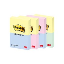 [홈앤스쿨] 3M 포스트잇 파스텔 노트 점착메모지/포스트잇, 01. 653-2 러블리핑크/크림블루