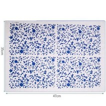 도자기 점토 전송 종이 유약 언더글레이즈 꽃 Jingdezhen 파란색과 흰색 데칼 47x35cm 1 피스, 14