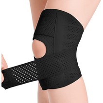 무릎보호대 고탄력 헬스 무릎아대반월상 연골 찢어진 무릎 통증 완화 보호대 관절염 편안한 지지대, 03 Black (Left)_04 XXL