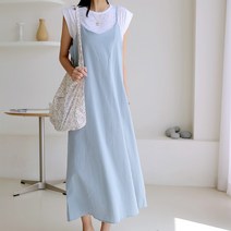 하이데일리 린넨 뷔스티에 롱원피스