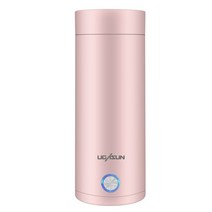 전기순간온수기 수도온수기 물데우기 전기온수기 400ML 휴대용 전기 주전자 열 컵 커피 차 여행 물 보일러, 02 HC-301 Pink_01 미국