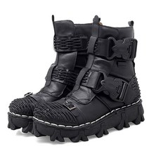 할리 웨스턴 부츠 바이크 롱 할리데이비슨부츠 남자 라이더 가죽 워커 신발, 44, 블랙 색