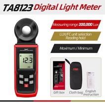 조도계 센서 촬영 디지털 조도 측정기 tasi ta8121ta8123 사진 통합 luxfc 광도계 환경 테스터, 빨간색