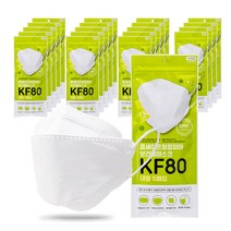 쿨세이프 청정피아 KF80 보건용 마스크 흰색 대형 100매 (5매입x 20개)