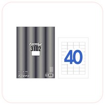 폼텍 라벨지 LS-3102 40칸 바코드용 레이저 잉크젯겸용 100매