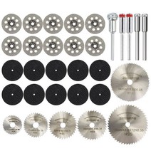 XCAN 41 PCS 원형 커팅 블레이드 다이아몬드 코팅 톱 블레이드 고속 강철 톱 블레이드 Dremel 로타리 공구 용 수지 금속 커팅 휠, 41개 세트