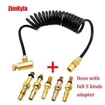 가스통 가리개 트렁크Airsoft Magazine Taps 어댑터 키트 (녹색 가스 용기 용 2m 코일 호스 포함), 04 Full 5 adapter