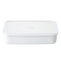 MUJI 무인양품 법랑 밀폐 보존 용기 L, 1개