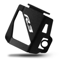 Yamaha YZFR6 YZFR3 R25 R6 R3 YZF R3 2012-2021 2022 오토바이 리어 브레이크 액 리저버 커버 보호 커버 액세서리, r3 블랙, 1개
