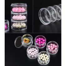 중형 원형 투명 용기 케이스 악세서리 소품 원통형 관 보호캡 플라스틱