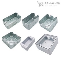 매입 노출 스위치 박스 콘센트박스 스틸 PVC, PVC 스위치+콘센트 겸용 노출 사각박스