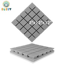 방음재 부스 홈 스튜디오 어쿠스틱 트리트먼트 고밀도 천장 흡수 패널 벽 자체 접착 폼 6 12 24 개, 19.PMFK5x5Grey - Medium Densit