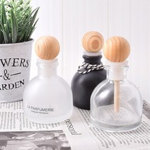 [캔들이케아] 50ml 벨라인 디퓨저 용기 우드볼스틱 세트, 벨라인(투명)+우드볼스틱